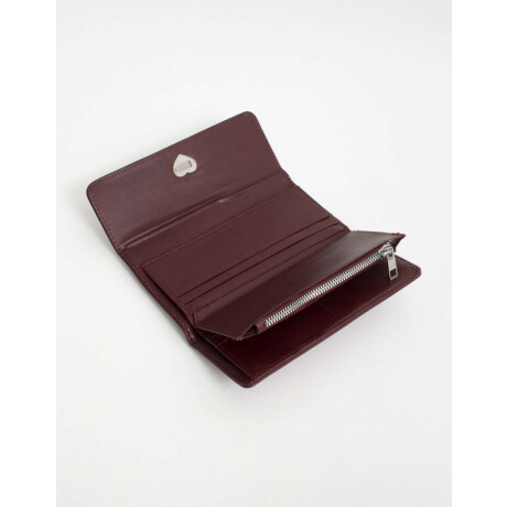 Billetera Fichero Solapa Rojo Burdeaux