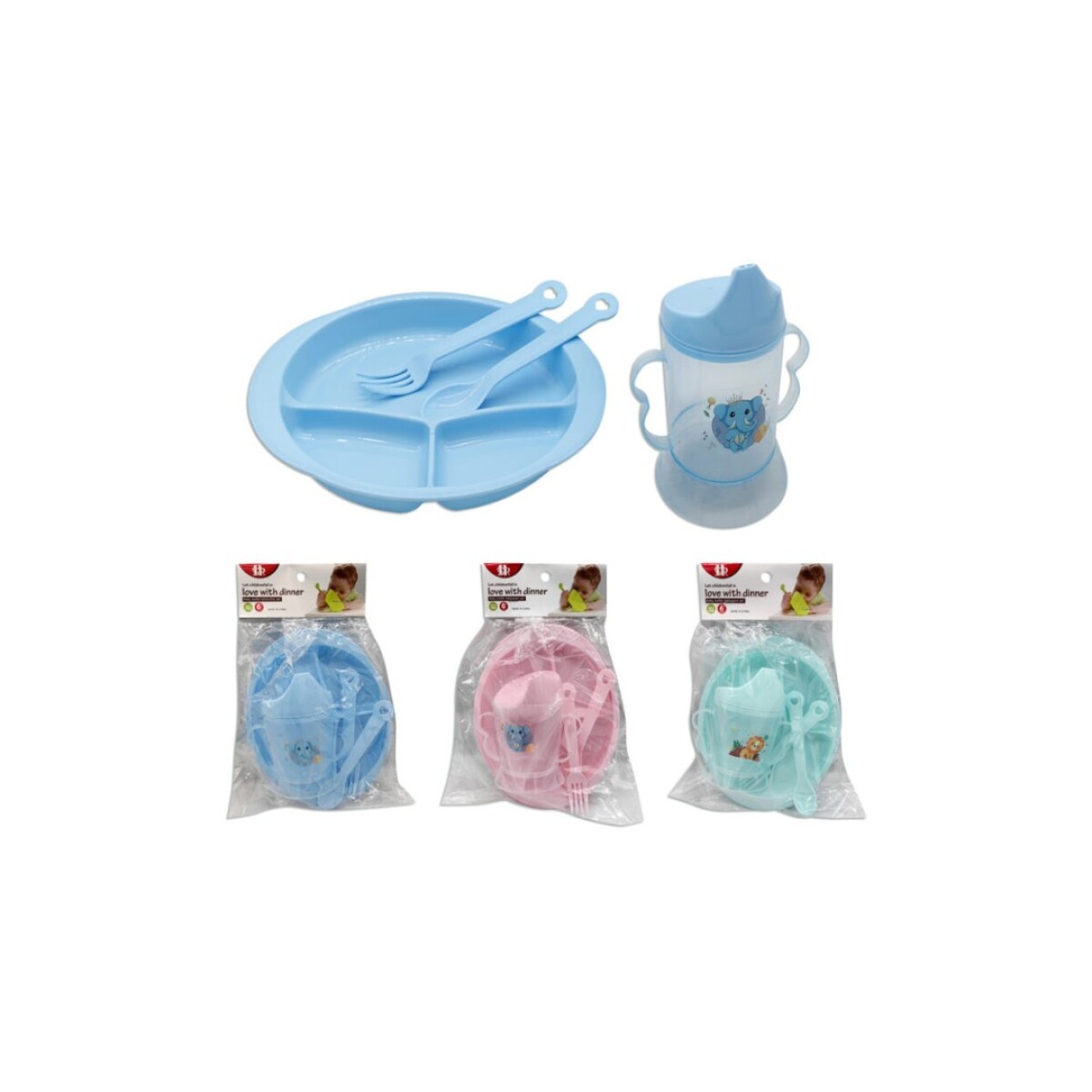 SET DE ALIMENTO PARA BEBES - MULTICOLOR 