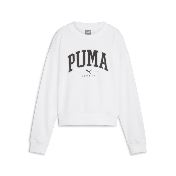 Buzo Puma Squad Crew TR de Mujer - 682493 02 Blanco