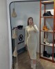 VESTIDO CANELADO Crudo