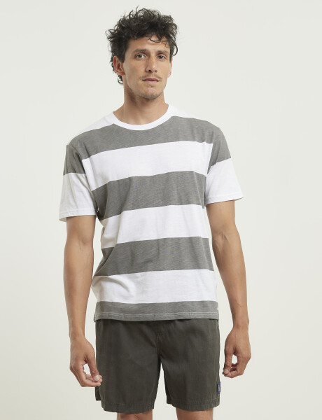 T-shirt Harry Blanco / Gris Medio