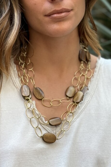COLLAR TEODORA II Dorado - Marron