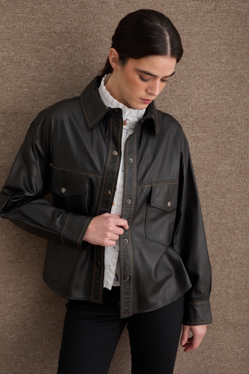 CAMISA COURO SHORT Negro