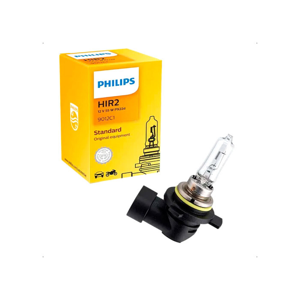 LAMPARA - HALOGENA 9012 HIR2 12V 55W PX22D PHILIPS 