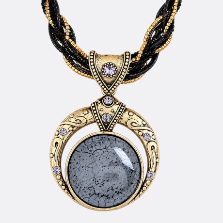 Collar Luna Mujer Varios Colores Negro