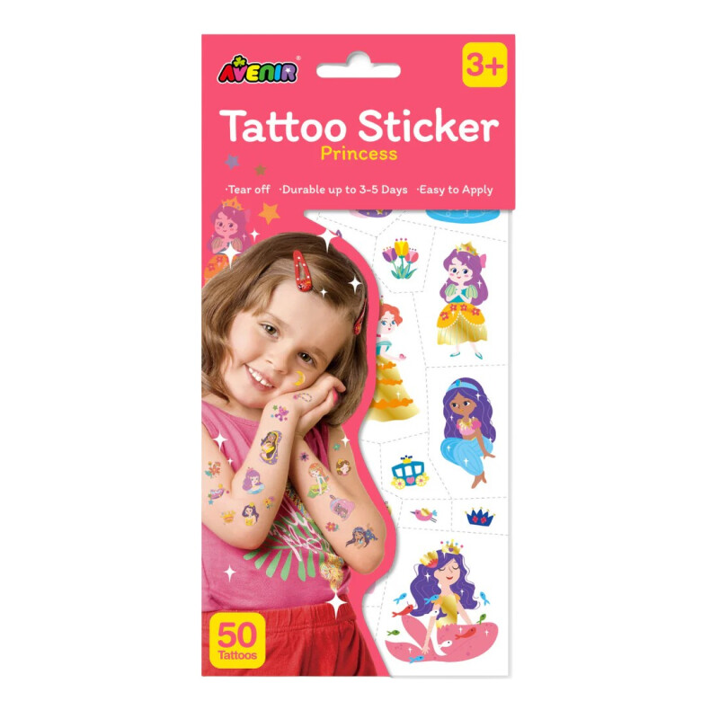 Tattoo Stickers Infantiles 50 Pzs Princesa