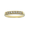 Anillo medio sin fin clásico en oro amarillo 18k con siete brillantes Anillo medio sin fin clásico en oro amarillo 18k con siete brillantes