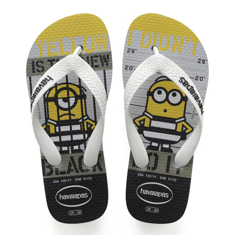 Sandalias Infantiles Havaianas Minions Gris - Blanco Hielo