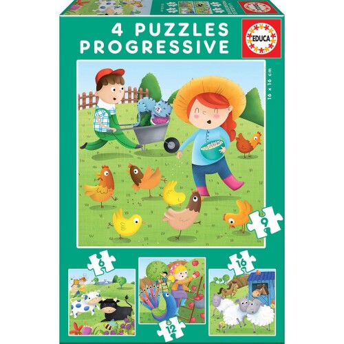 Jue.Puzzle Animales D/Granja X4 N/a