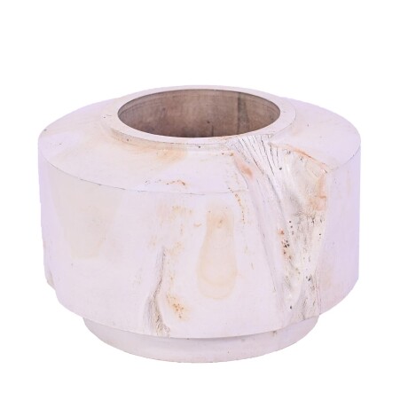 JARRÓN DECORATIVO ANDES 20*20*18 TERRACOTA BLANCO BLANCO