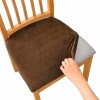 Funda de almohadón de silla marrón