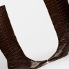 Bota Caña Alta Pixie En Cuero Croco Marron