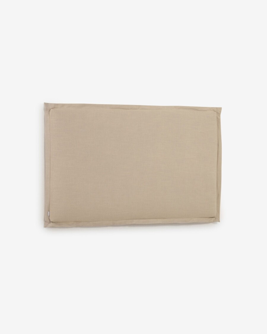 Cabecero desenfundable Tanit de lino beige para cama de 180 cm