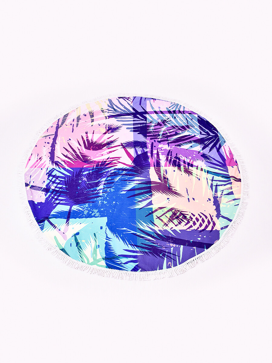 TOALLA REDONDA MICROFIBRA - AZUL OSCURO 