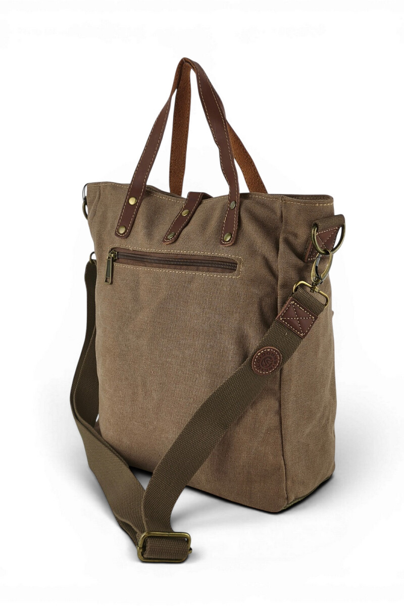 Bolso matera de lona Marrón