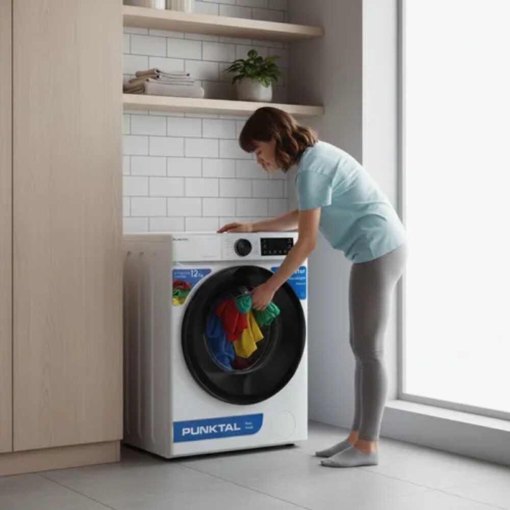 LAVARROPA CARGA FRONTAL 12 Kg. INVERTER - D. TOUCH - 1400 RPM -BIG DOOR blanco