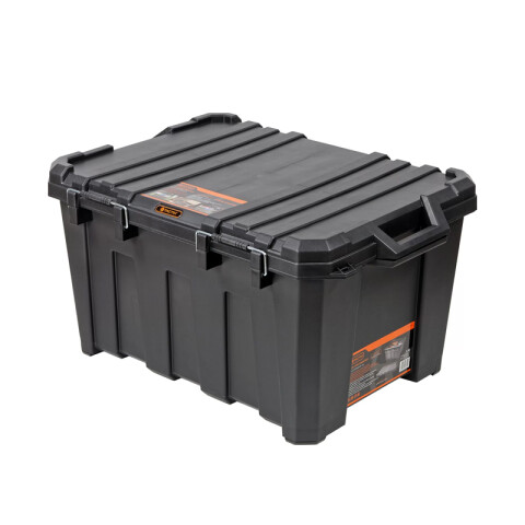 Caja plástica reforzada negra con tapa 135 lts TT0382