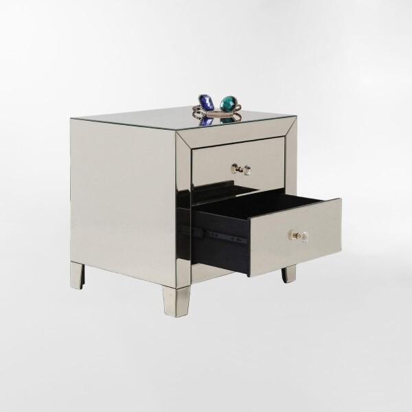 MESA DE NOCHE LUXURY PEARL Plateado - Small