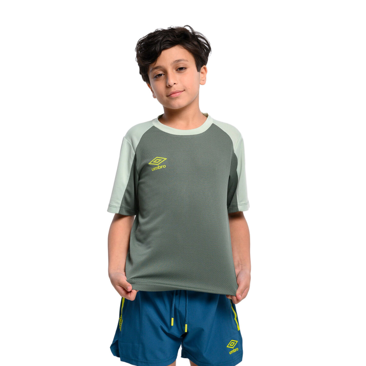 Remera de Niños Umbro Combined Hole - Verde - Amarillo Lima 