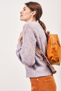 Sweater Textura Lila