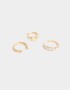 Bijou Cuff Metal diferenciado Cuff De Metal - Dorado