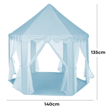 Carpa Casita Casa Infantil Castillo Princesas 140cm Celeste