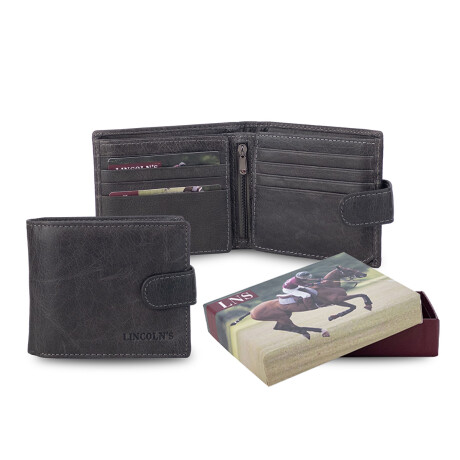 Billetera Lincoln's Hombre con Presilla Monet Grafit Billetera Lincoln's Hombre con Presilla Monet Grafit