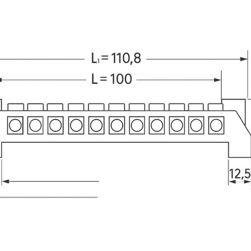 BARRA NEUTRO RIELERO 10 POLOS AZUL. VCP BARRA NEUTRO RIELERO 10 POLOS AZUL. VCP