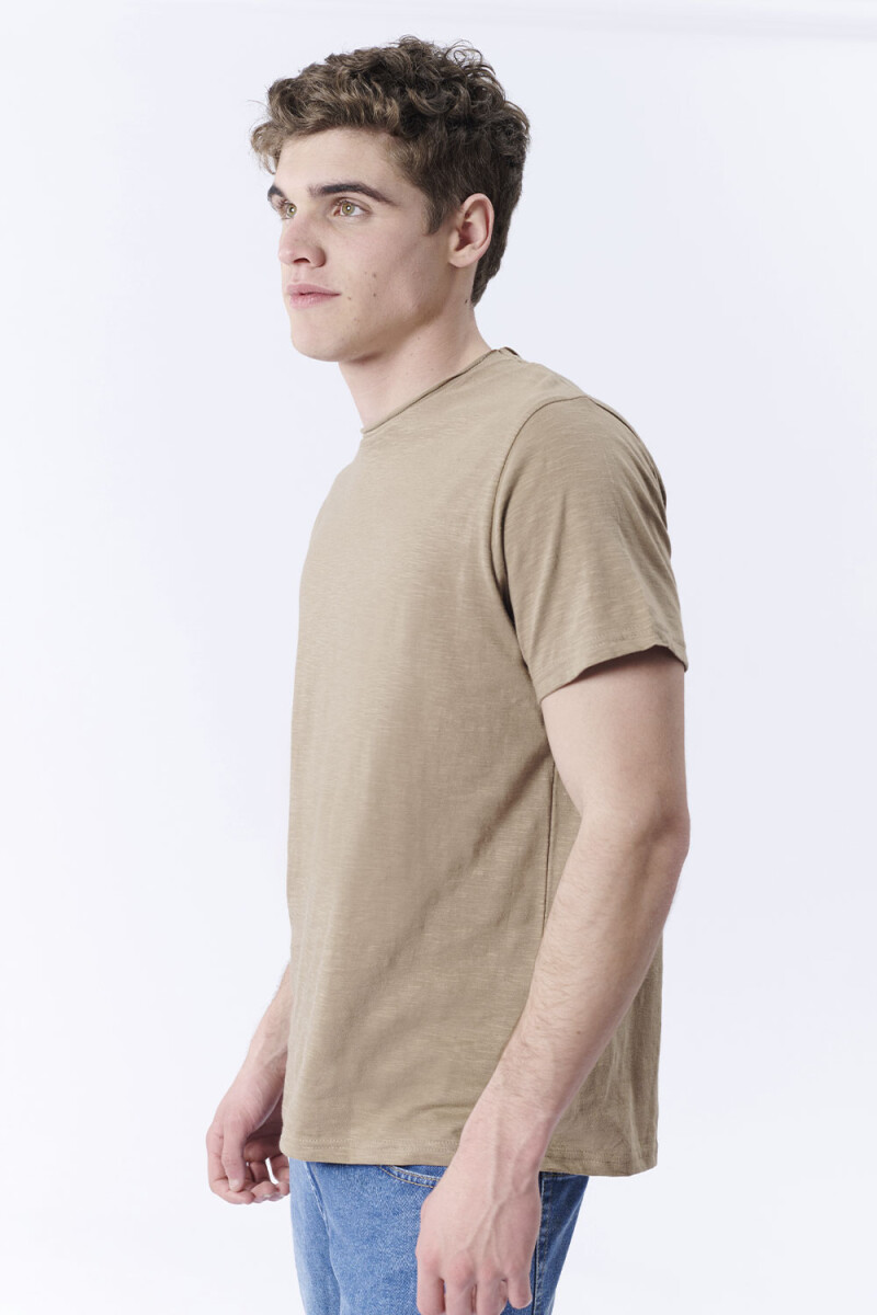Remera Slub Taupe