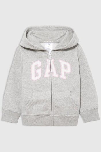 Canguro Con Cierre Logo Gap Toddler Niña Light Heather Grey B08