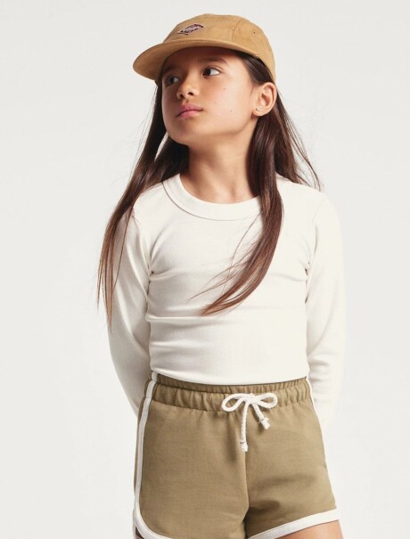 BLUSA INFANTIL MANGA LARGA BEIGE