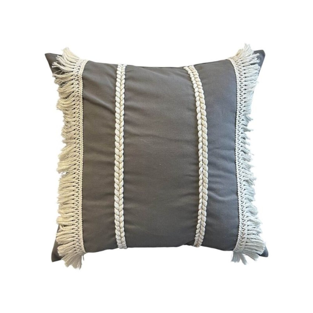 Almohadón trenzas - 45x45cm - Gris Almohadón trenzas - 45x45cm - Gris