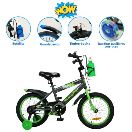 Bicicleta infantil Modelo Wow Rodado 14 Negro