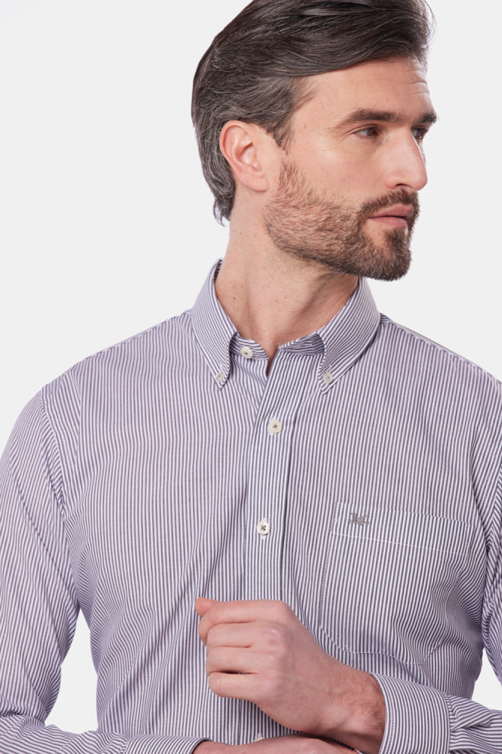CAMISA SPORT A RAYAS Azul