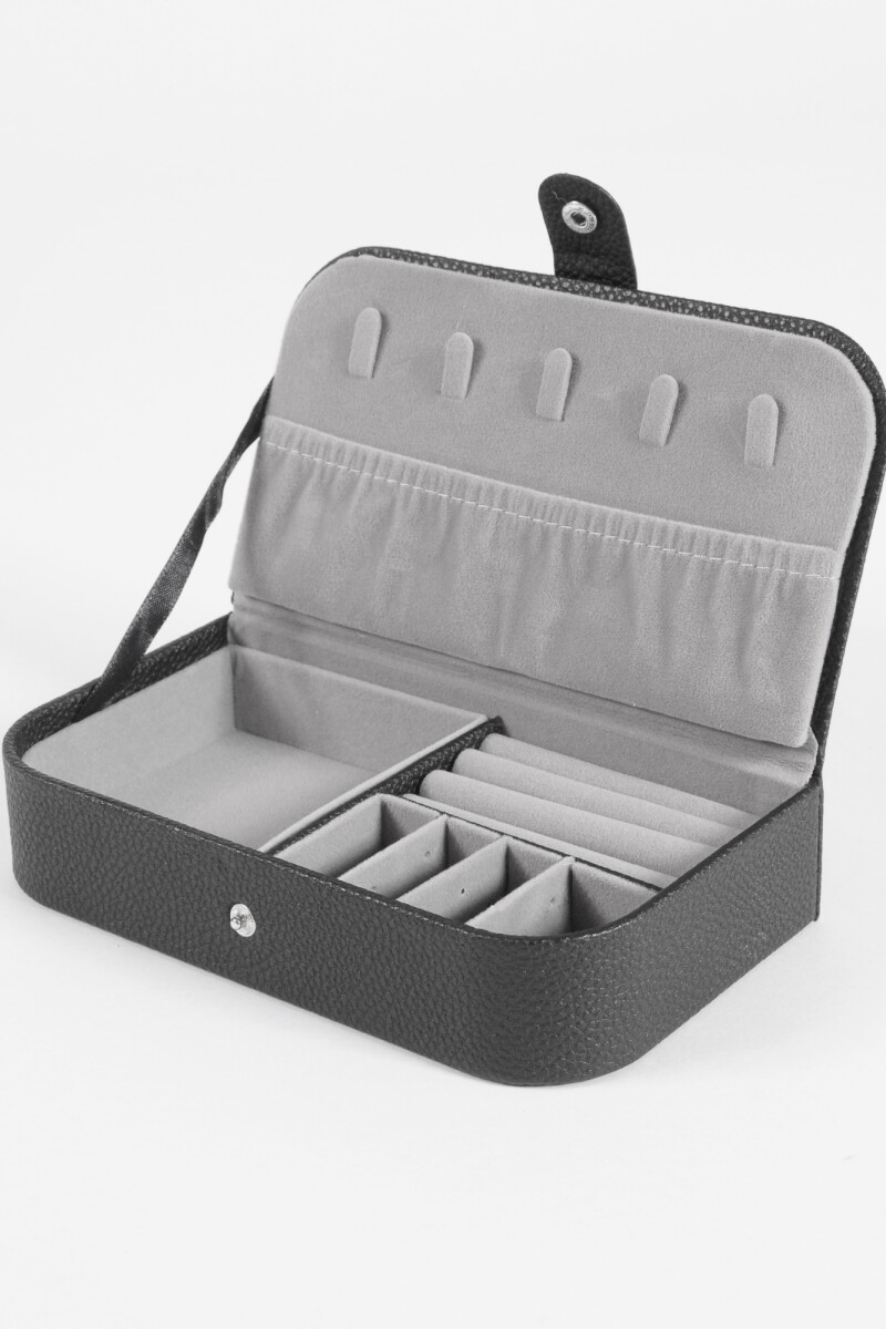 Alhajero organizador granulado rectangular negro