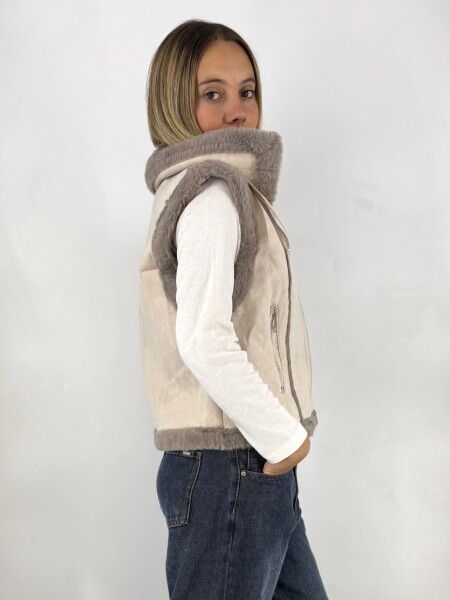 CHALECO SLOWLYMGF95 BEIGE