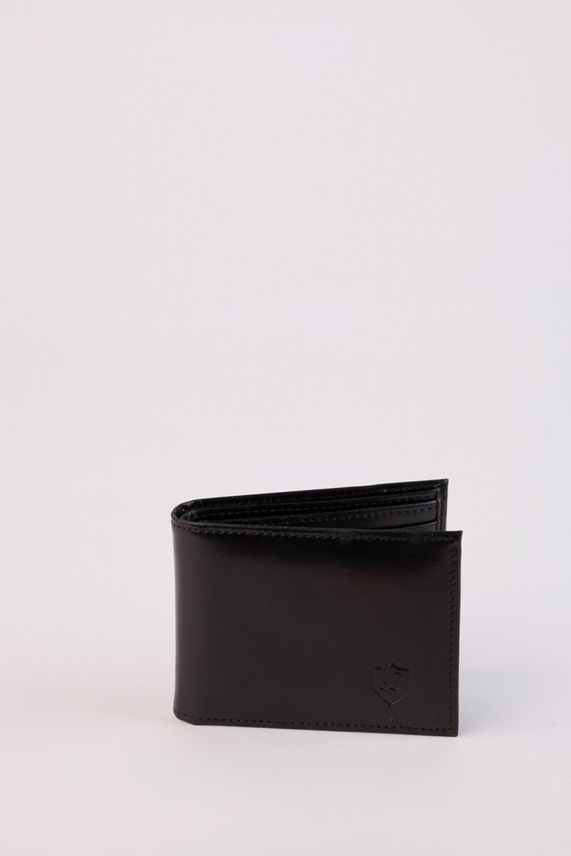 Billetera 100% Cuero - Negro 