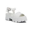 Sandalias Mujer Darkness Charol Con Plataforma Blanco-charol