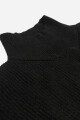 Sweater oversize media polera - Mujer NEGRO