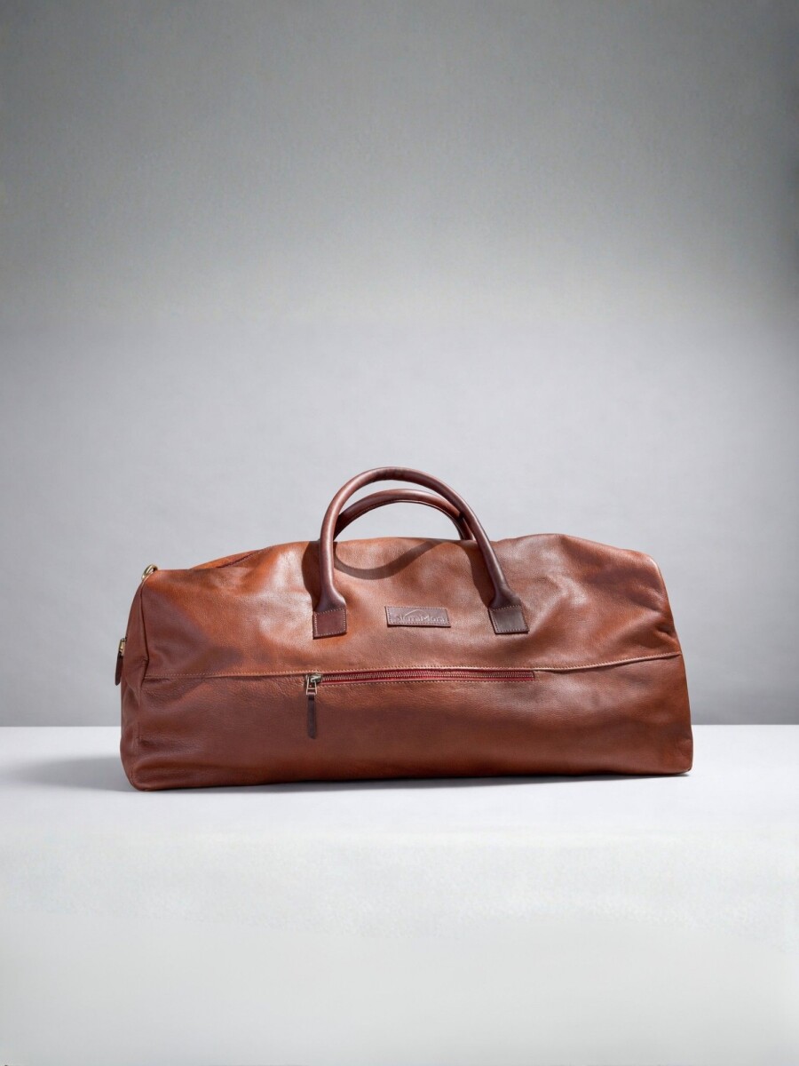 Weekender Bag - Camel Red Zip 