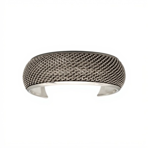 Brazalete tejido rígido-Plata 925-Sin Piedra-BR3036 sinpiedra