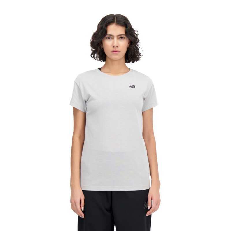 Remera New Balance de Dama - Relentless - WT33190AG ATHLETIC GREY