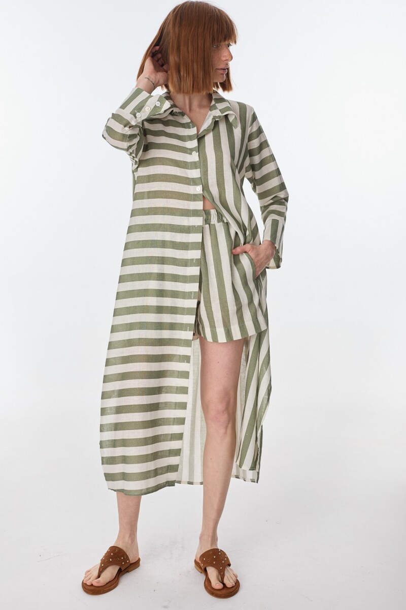 Vestido Balt Rayas Verde