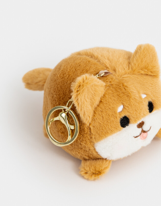Llavero Peluche Llavero Y Charm De Zorrito - Marron Camel