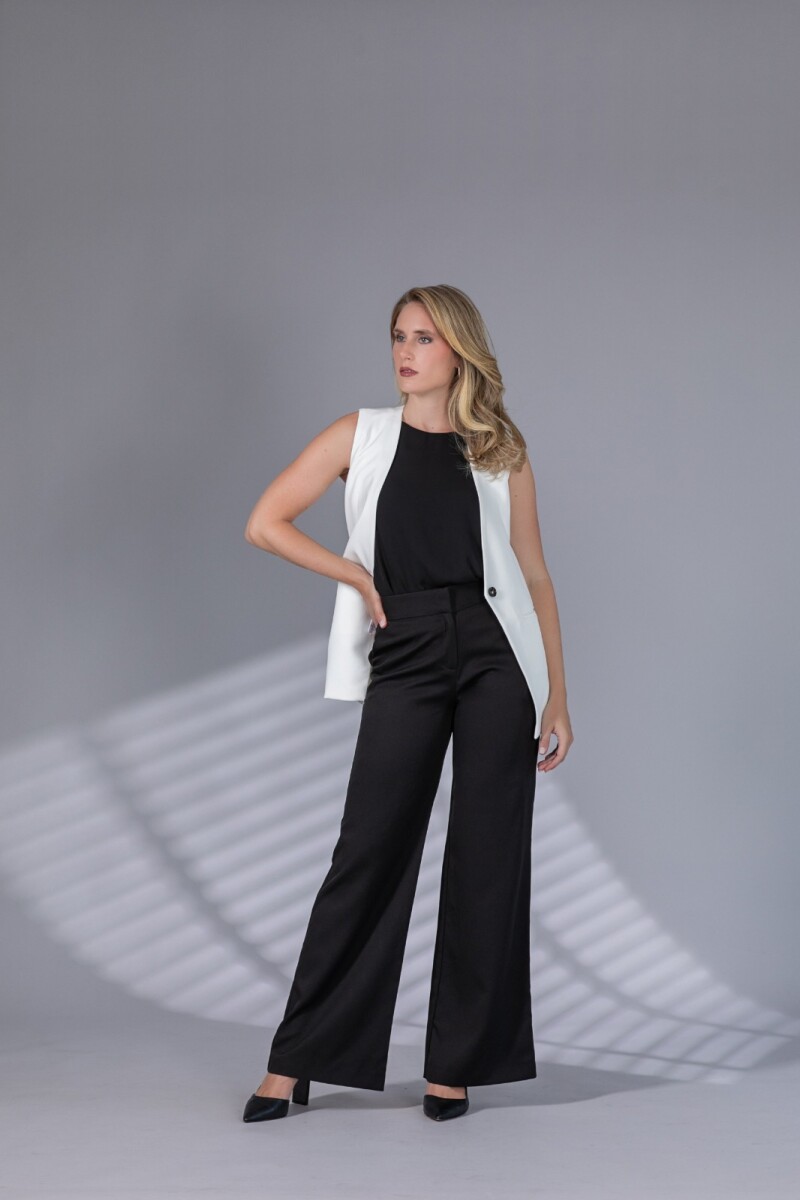 Chaleco sin Solapa. Natural.