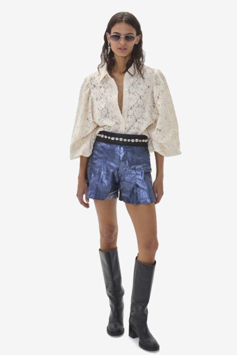 CLAIRE COTTON LACE SHIRT Natural