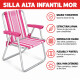 Silla Infantil Alta Aluminio ROSA