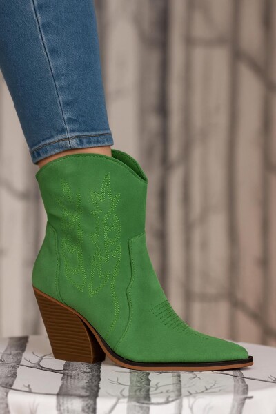 Bota Texana bordada Verde