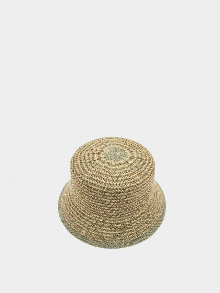 Sombrero Bucket De Punto verde