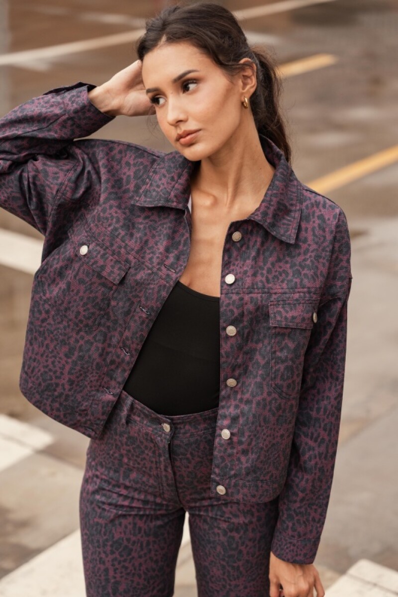 CAMPERA BRUNA MAROON WASHED DENIM CAMPERA BRUNA MAROON WASHED DENIM